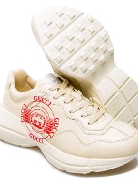 Gucci Rhyton Disk Print Beige Sneakers
